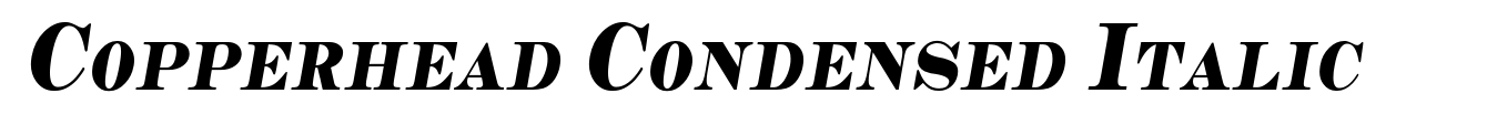 Copperhead Condensed Italic